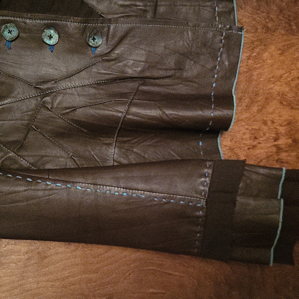 Gorgeous Unique Butter Soft Lamb Leather Jacket M - Picture 8 of 9